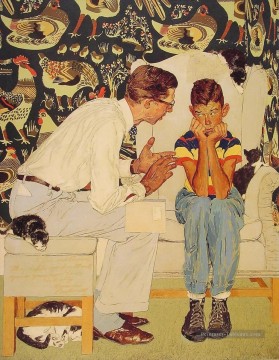 les faits de la vie Norman Rockwell Peinture à l'huile
